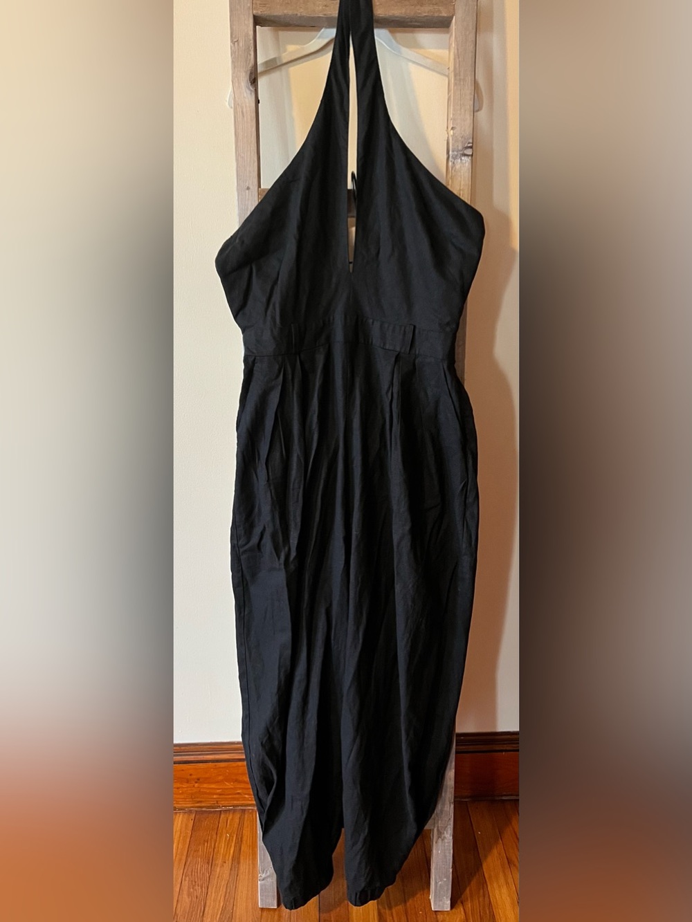 Kelly Rowland for JustFab black jogger halter jumpsuit NWT size Large